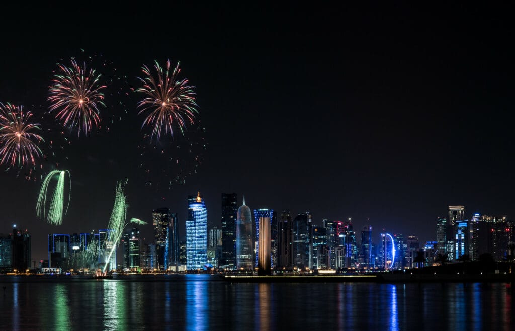 how to plan a fireworks display in Qatar