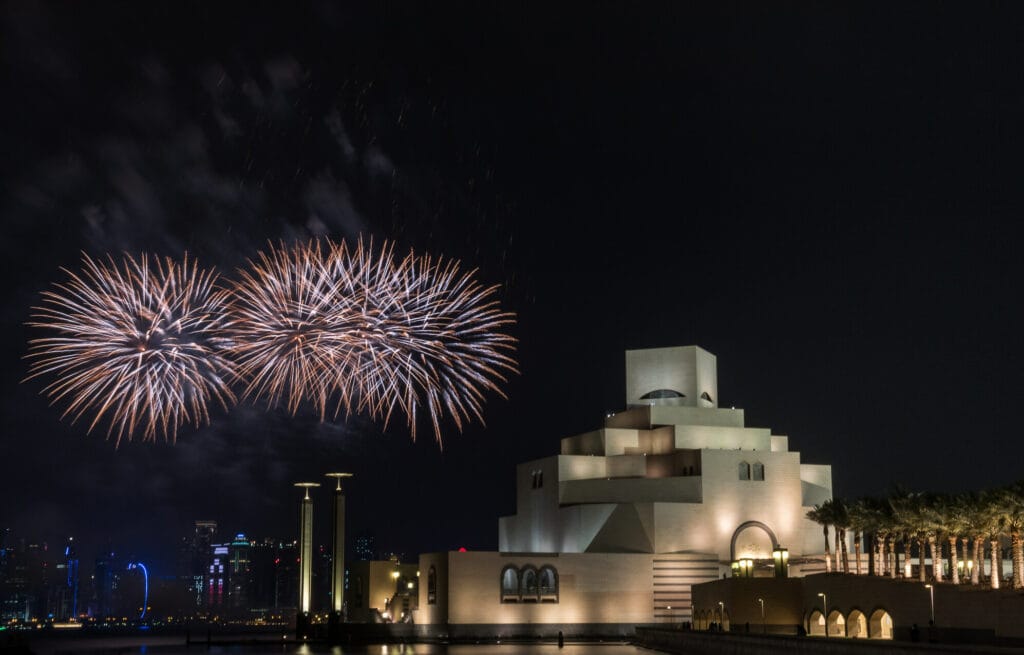 fireworks in Qatar